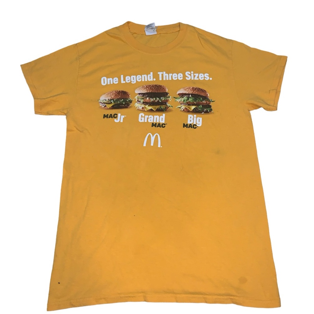 Yellow McDonaldβs French Promo Burger shirt Small